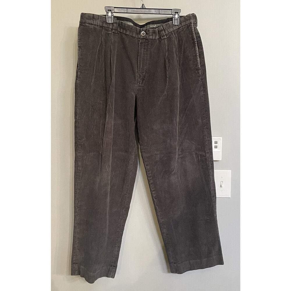 LL Bean Corduroy Pants Comfort Fit Elastic Waist Mens Size 40x31